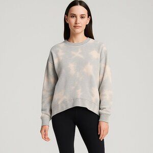 Aritzia TNA Bleach-Dyed Pullover Sweater Grey Size Small